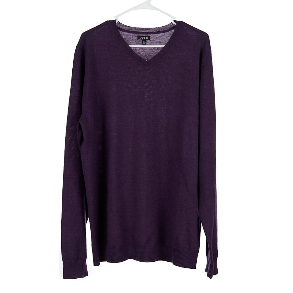 Apt 9 Merino Wool Blend V Neck Sweater XL Tall NWOT